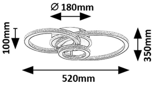 Rabalux 71392 - LED stmievateľné stropné svietidlo MAZIAR LED/40W/230V 3000-6500K + diaľkové ovládanie