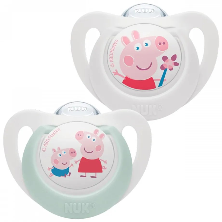 Cumlík NUK Star Peppa Pig 0-6m 2 ks