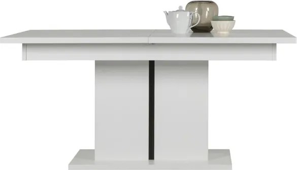 Sconto Jedálenský stôl IVONA biela, rozkladací 160-200 cm