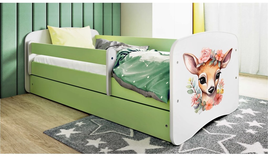 Detská postieľka Babydreams Kolúšok zelená