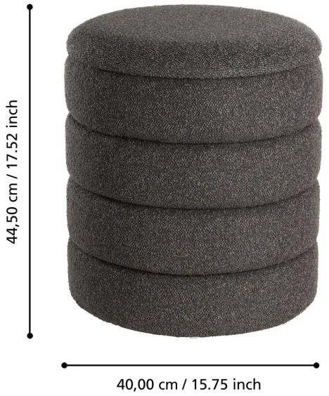 Eglo 424124 - SADA 2x Taburet AMPAHAKA pr. 33,5/40 cm čierna