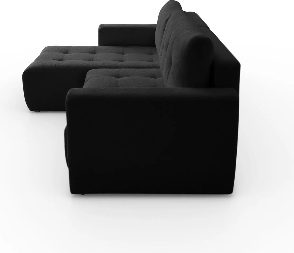 ROHOVÁ SEDAČKA SHARLOTTE 261 x 143 cm ČIERNA