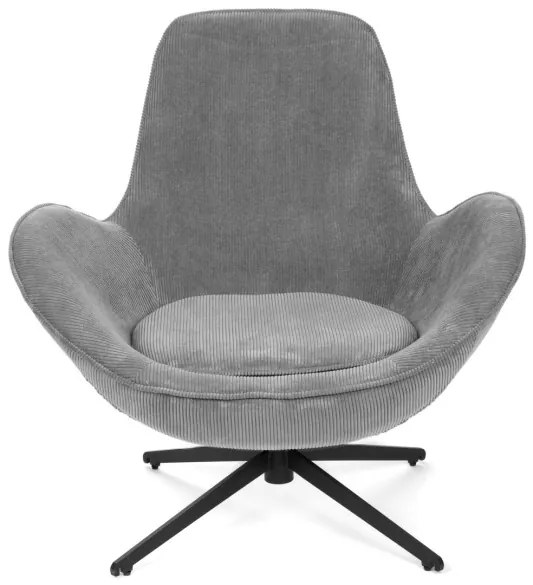 Kreslo LUNAIRE menčestrové, sivé 872148