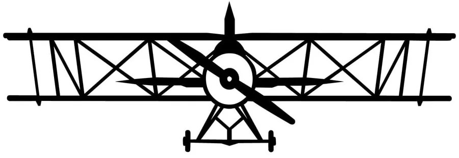 Čierna nástenná dekorácia Wallity Plane