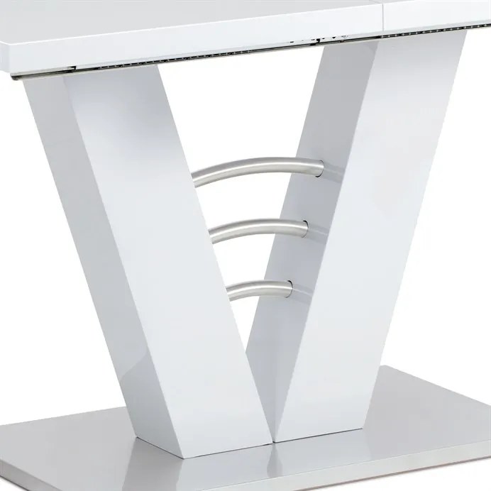 Autronic BONTEC Jedálenský stôl rozkladací 120-160x80 cm, mdf, biela, HT-510 WT Farba: Biela