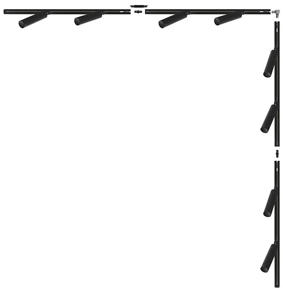 Zuma Line 3588 - Bodové svietidlo do lištového systému LULU 8xGU10/35W/230V čierna