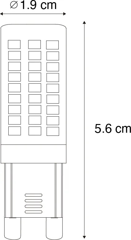Sada 2ks stmievateľných LED žiaroviek G9 s 3-stupňovým stmievaním, opálové, 4,5W, 500lm, 4000K