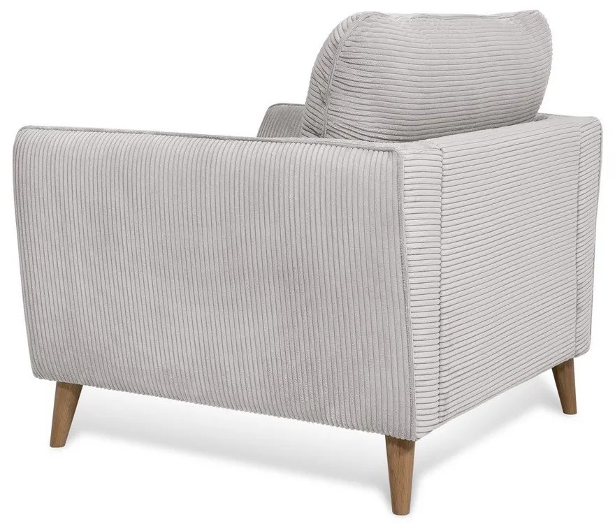 Svetlosivé menčestrové kreslo Paris – Scandic