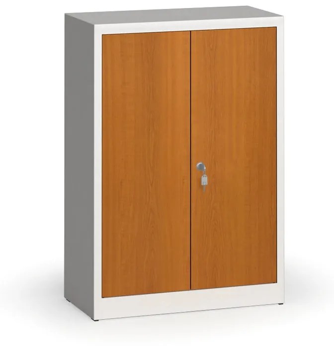 Alfa 3 Zvárané skrine s lamino dverami, 1150 x 800 x 400 mm, RAL 7035/čerešňa