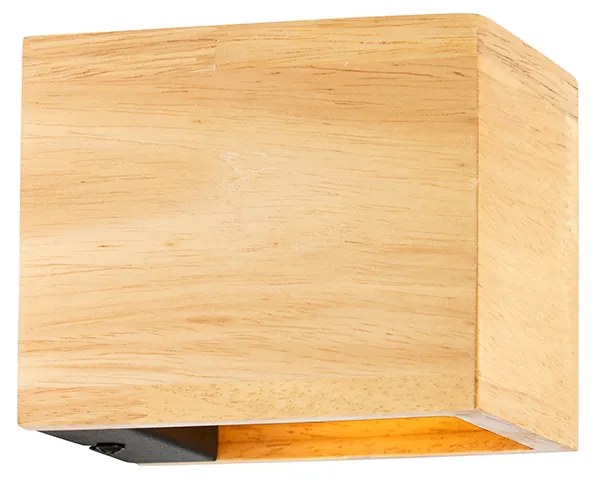 Sada 4 inteligentných nástenných svietidiel z dubového dreva vrátane Wifi G9 - Transfer