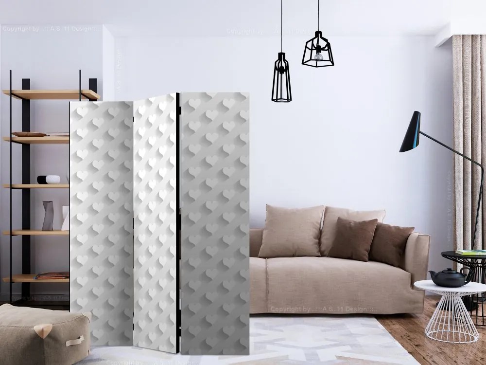 Artgeist Paraván - Grey Hearts [Room Dividers]