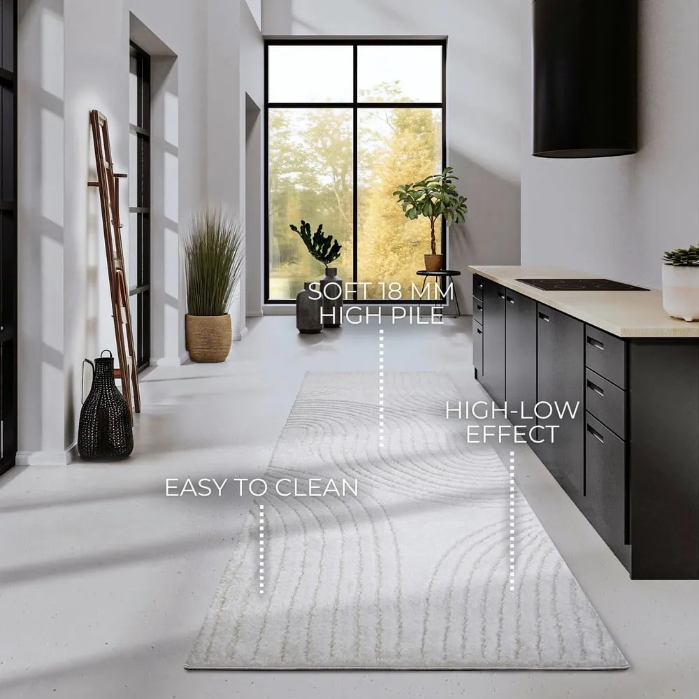 Krémovobiely behúň 80x240 cm Pigment Cream White – Elle Decoration