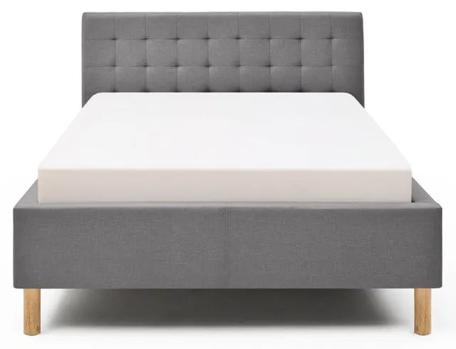 Svetlosivá čalúnená jednolôžková posteľ bez roštu 120x200 cm Malin – Meise Möbel
