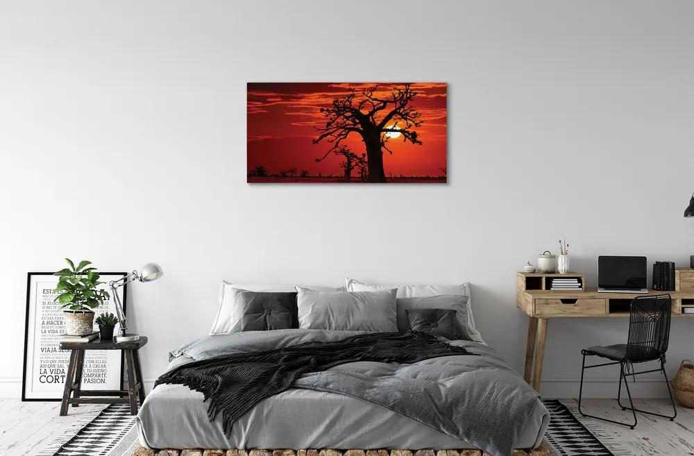 Obraz canvas Stromy oblohy oblačno 125x50 cm