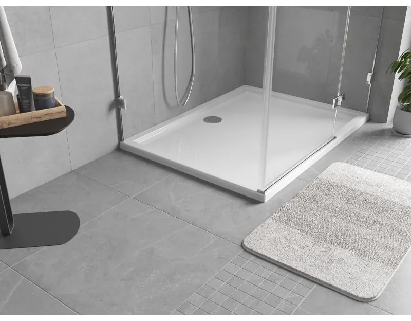 Mexen, Mexen Flow obdĺžniková sprchová vanička slim 75 x 100 cm, biely lesk - 46R107510
