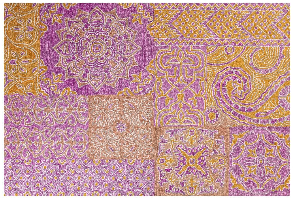 Vlnený koberec 140 x 200 cm viacfarebný AVANOS Beliani