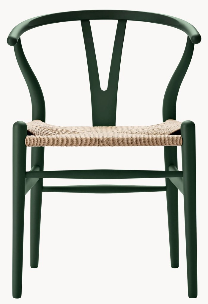 Drevená stolička's ručne tkaným sedadlom CH24 Wishbone Chair