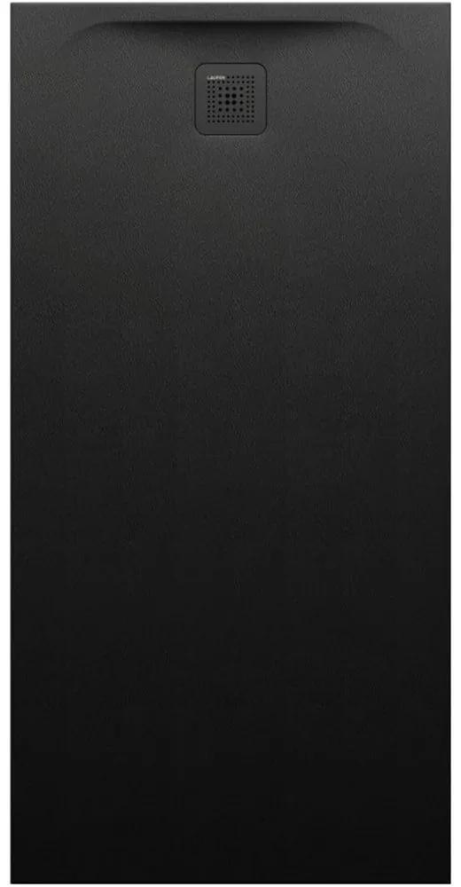 LAUFEN Pro obdĺžniková sprchová vanička z materiálu Marbond, odtok na kratšej strane, 1600 x 800 x 42 mm, čierna matná, H2139580800001