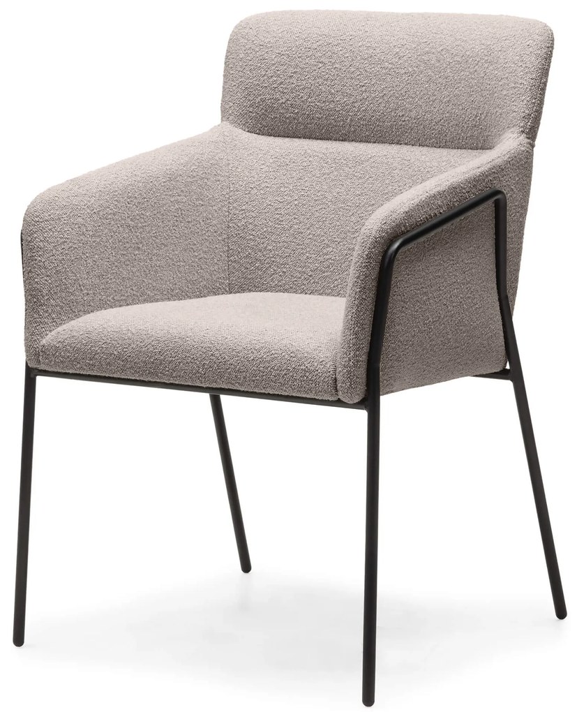 Béžové dizajnové jedálenské kreslo HELSINKI