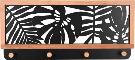 Nástenný vešiak Jutta, dub artisan/čierna%