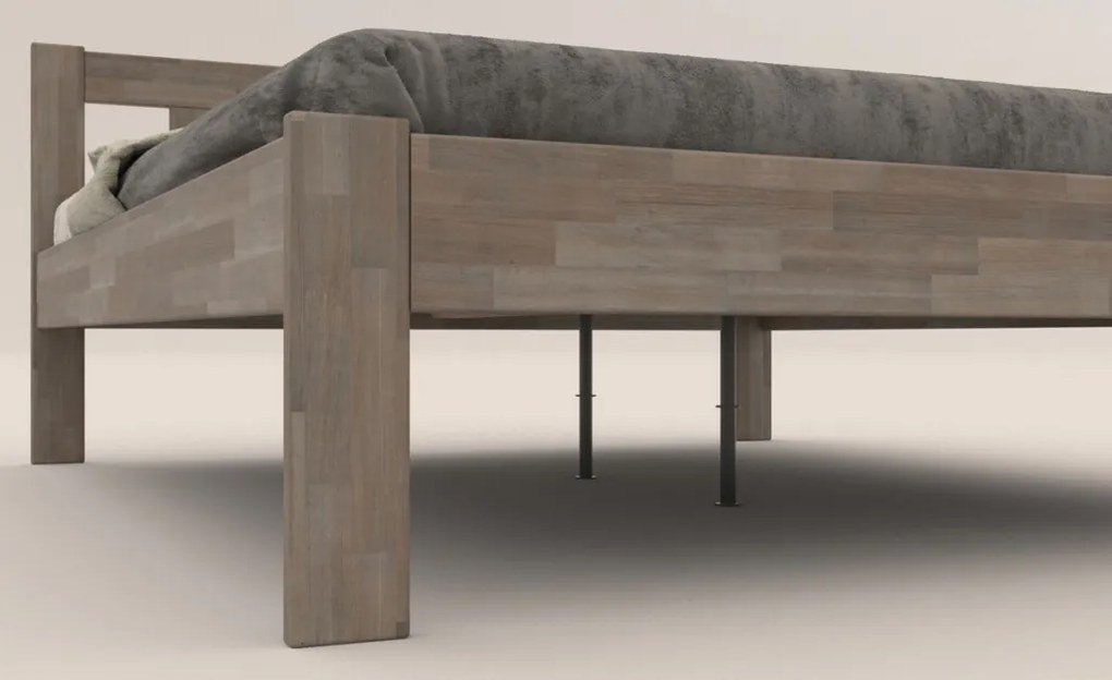 Manželská posteľ Tema 180x200 cm, šedý buk