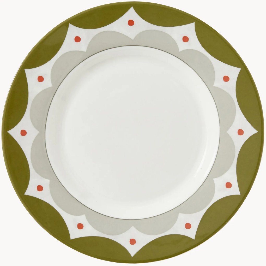 Porcelánové taniere na šalát Geo, 4 ks