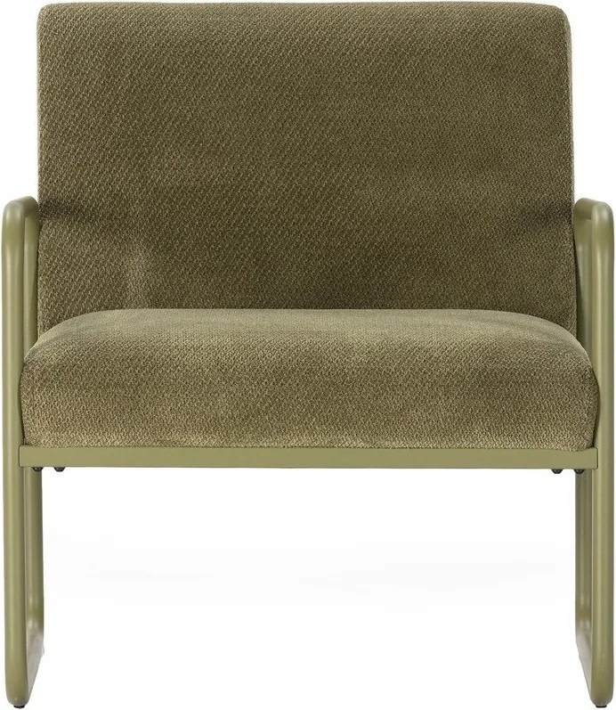 Zelené ženilkové kreslo Vince – MOME