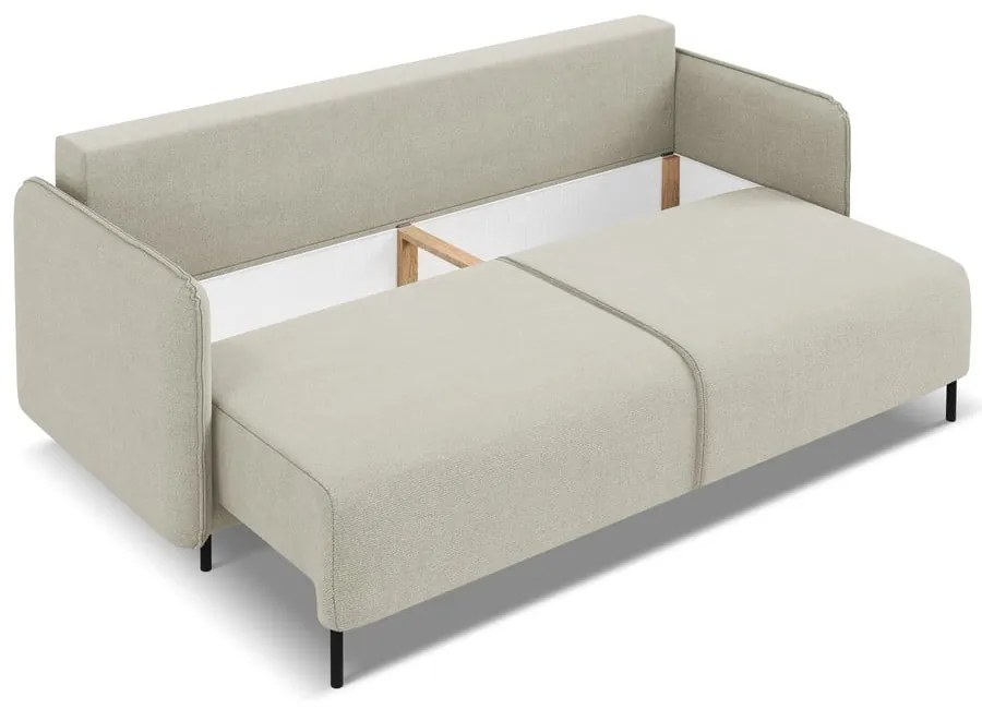 Béžová rozkladacia/s úložným priestorom pohovka 226 cm Luana – Makamii