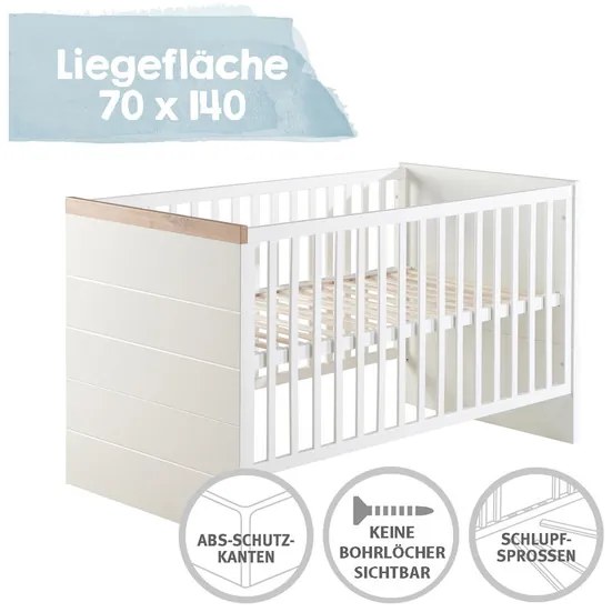 roba Kombinovaná detská postieľka Nele, 70 x 140 cm  (100340924)