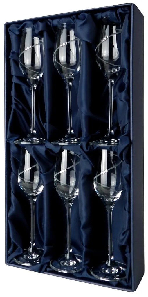 ELITE GLASS Silhouette - poháre na likér so Swarovski® Elements | sada 6 ks