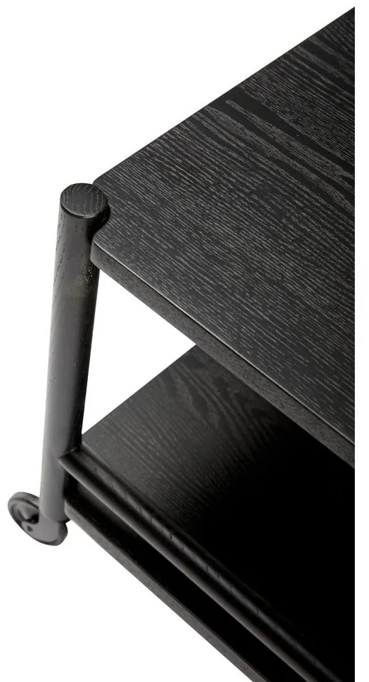 Servírovací stolík na kolieskach z dubového dreva 40x40 cm Norm – Hübsch