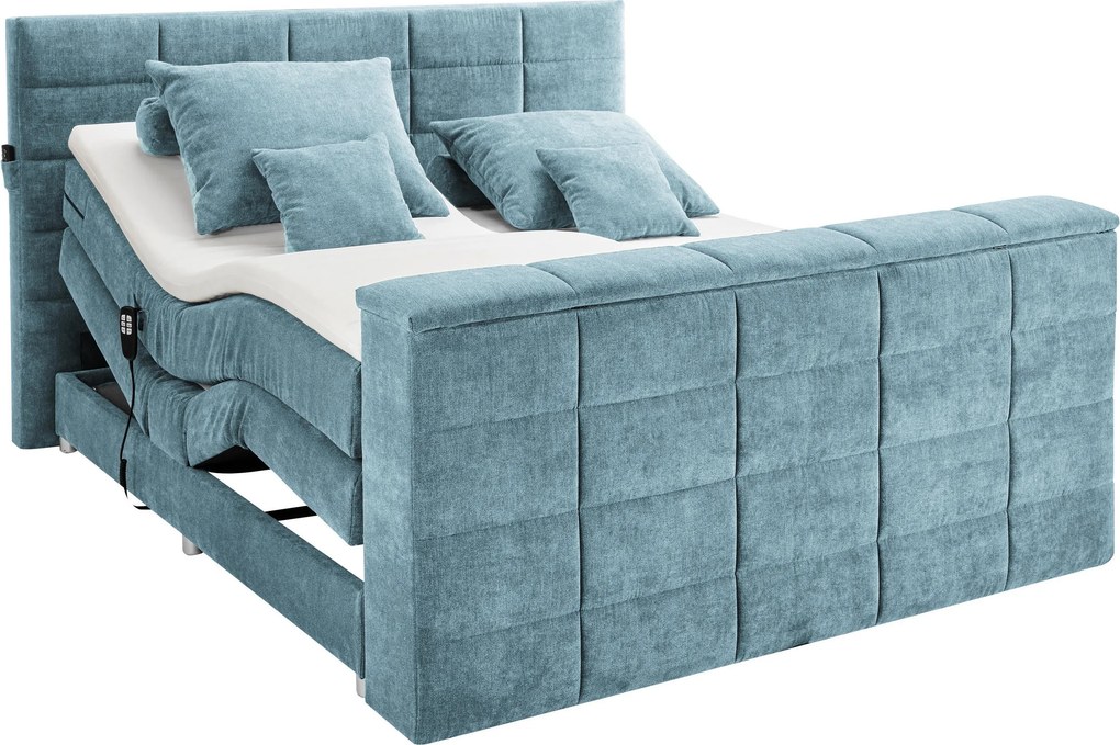 XXXLutz BOXSPRINGOVÁ POSTEĽ, 180/200 cm, modrá Carryhome - Online Only spálne - 002220044905