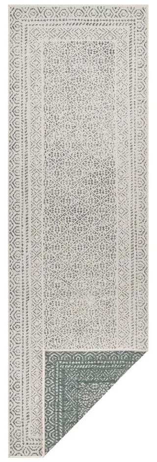 Zeleno-biely vonkajší behúň Ragami Berlin, 80 x 250 cm
