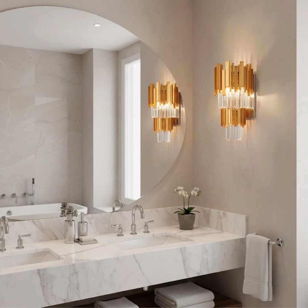 Toolight Toolight, nástenné svietidlo 2xE14, 312356, zlatá, OSW-04413