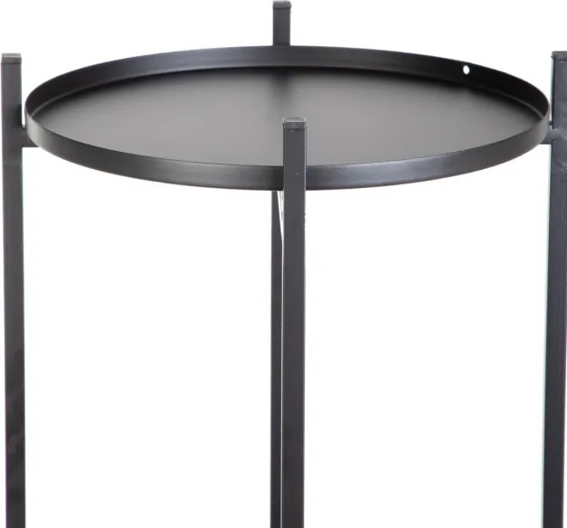 Stojan na kvety ROH štvorposchodový, čierny 876726