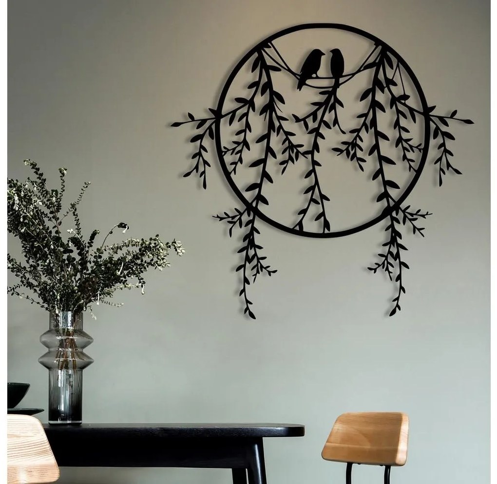 Nástenná dekorácia 45x44 cm konáre kov