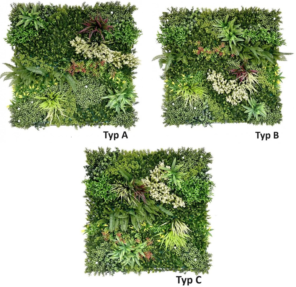 Umelý rastlinný panel RUBY 100 x 100 cm - Panel B 100x100 Europe Grass