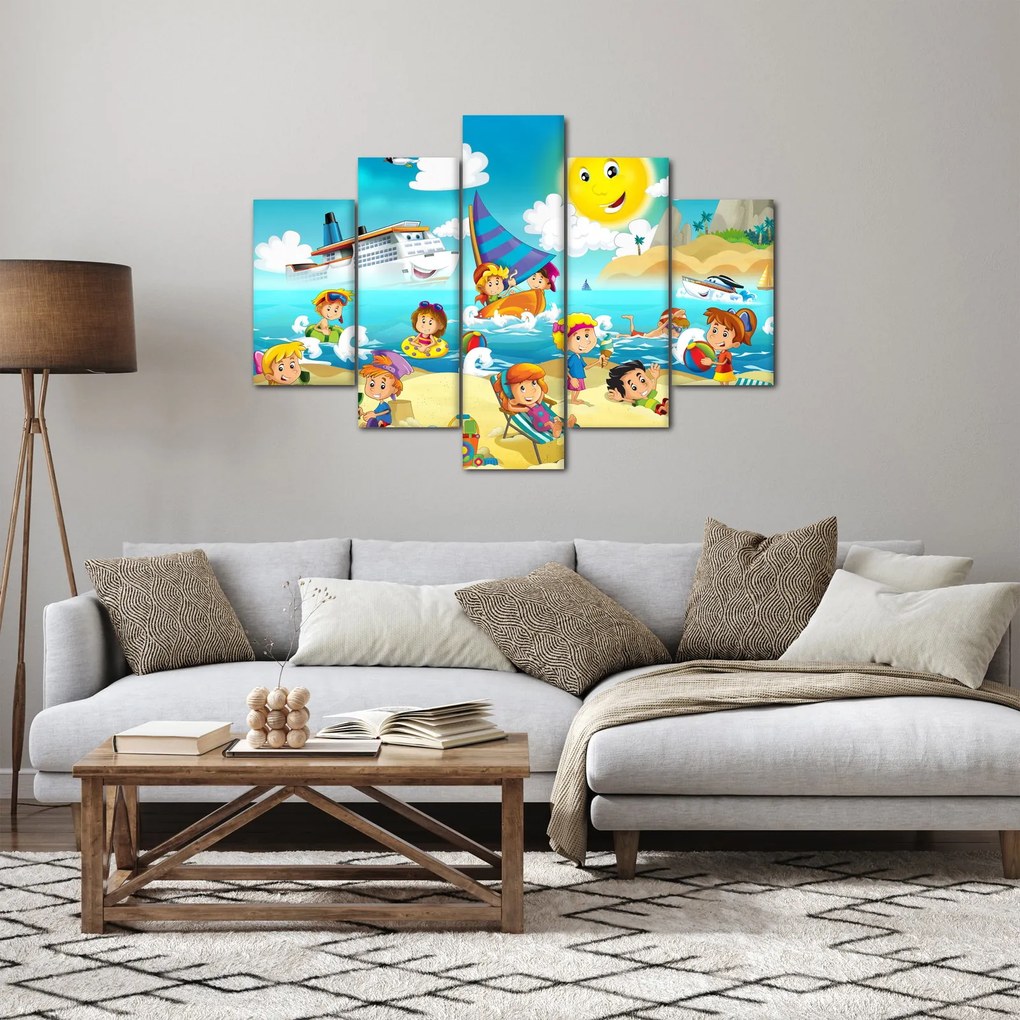 Obraz - Deň na pláži (150x105 cm)