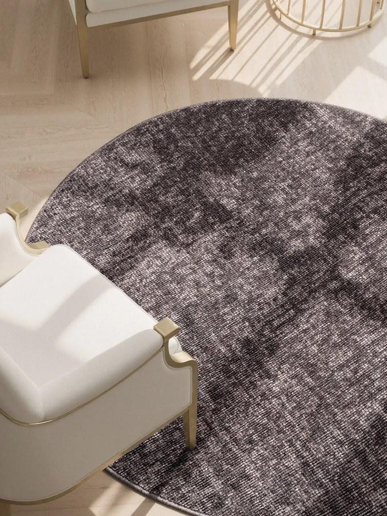 ELLE Decoration, Kusový koberec Brilliance Prisma 106311 Brown z kolekcie Elle kruh, 200x200 (priemer) kruh, hnedá, obývacia izba