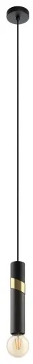 Eglo 39935 - Luster na lanku CEDRAL 1xE27/40W/230V čierna/zlatá