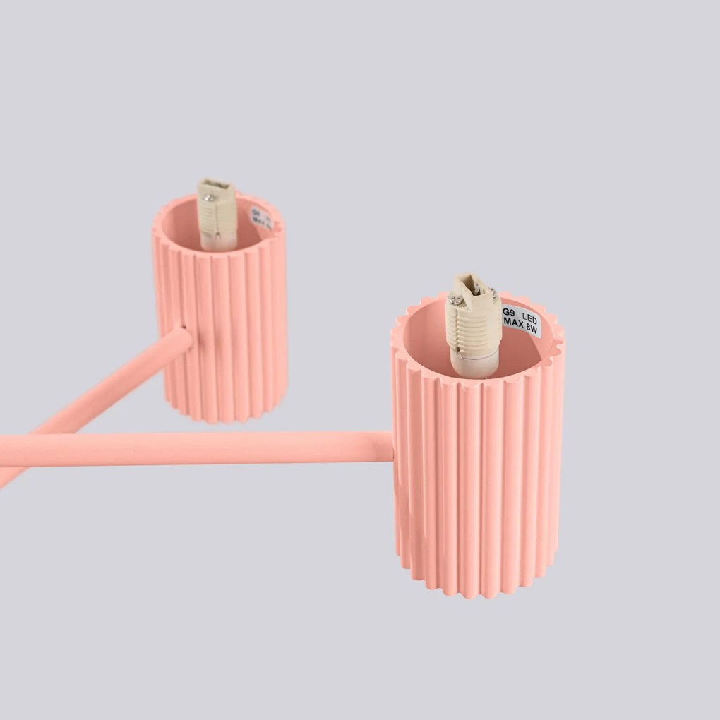 Luster Halo, 6x biele sklenené tienidlo, p