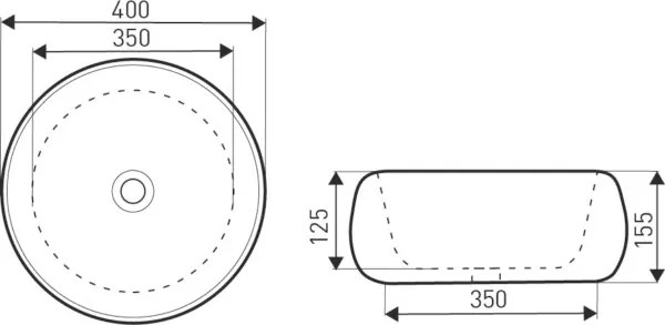 Novoterm Keramické umývadlo na dosku NV-KR-802 (ø 40,5 cm) zlaté