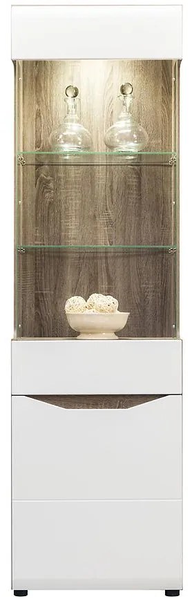 Vitrína Lionel Li06 Dub S./ Biela