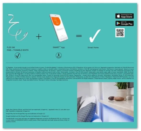 Ledvance-LED RGB+TW Stmievateľný pásik SMART+ FLEX 5m LED/16W/230V 2700K-6500K BT