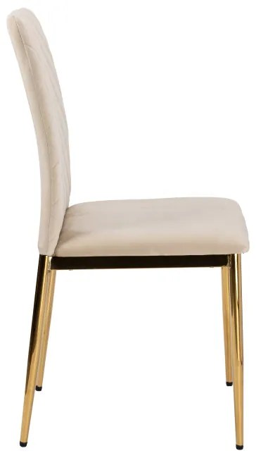 Jedálenská stolička MAVERIK zlatá / béžová