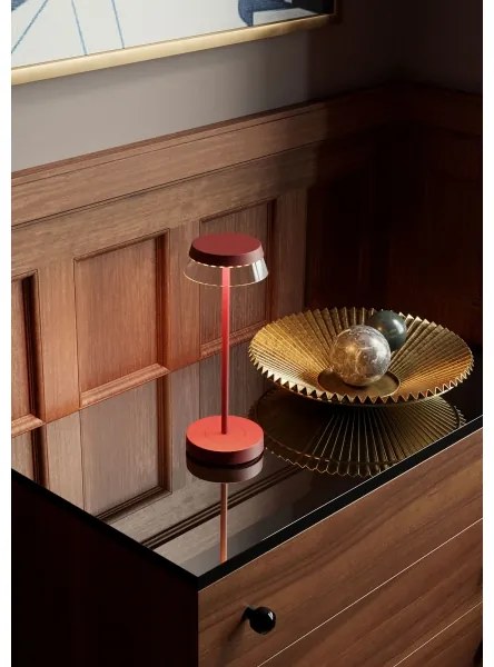 Redo 90311- LED Stmievateľná stolná lampa ILUNA LED/2,5W/5V 3000 mAh IP65 červená