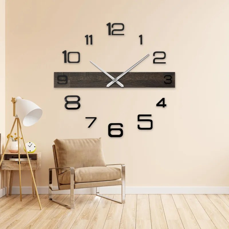 Minimalistické elegantné hodiny dubové drevo I SENTOP MAS023-BLACK-3169