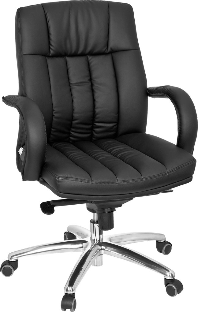 XXXLutz KANCELÁRSKE KRESLO, vzhľad kože, čierna MID.YOU - Online Only kancelárie - 001918069301