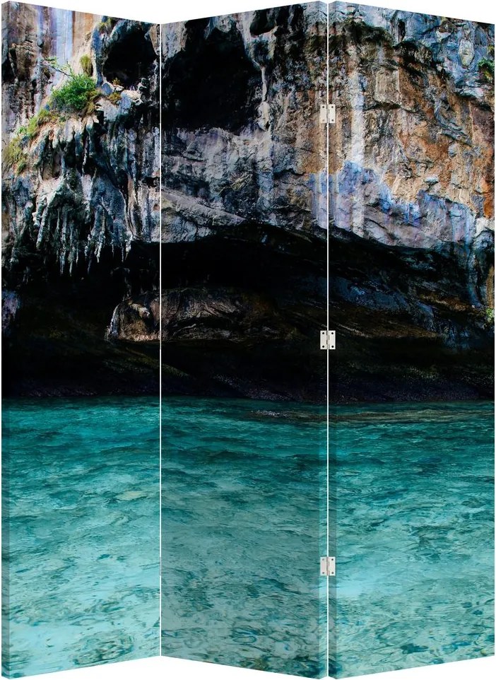Paraván - Voda a skaly (126x170 cm)