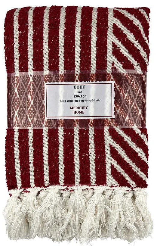 Deka Boho 130x160 bordová Merkury Home